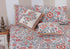 20s Cotton Cushion Cover In Indian Blue and Brick Red Floral Print